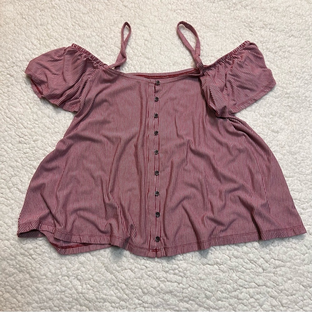 Women's Striped Off-Shoulder Top